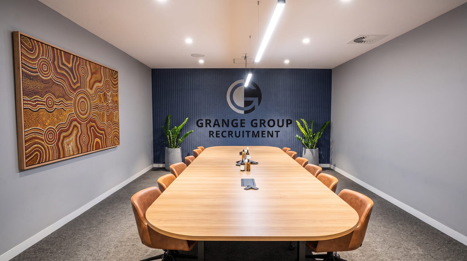Recruitment team meeting in an office
