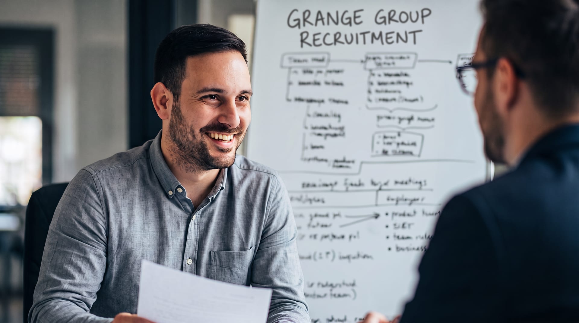 Grange Group recruitment team in a site meeting
